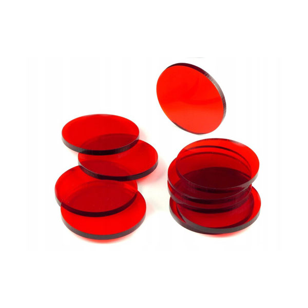 Podstawki pod figurki czerwone - okrągłe 40x3