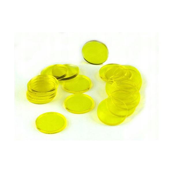 Podstawki pod figurki żółte - okrągłe 25x3