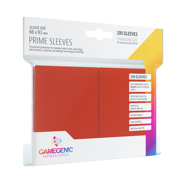 Prime CCG Sleeves (66x91 mm) - Red