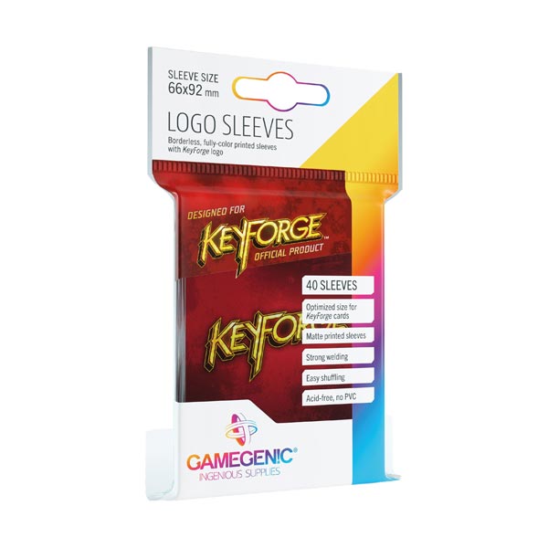 KeyForge - Logo Sleeves Red 63x89mm